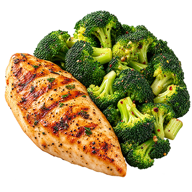 Chicken breast + 1½ cups broccoli